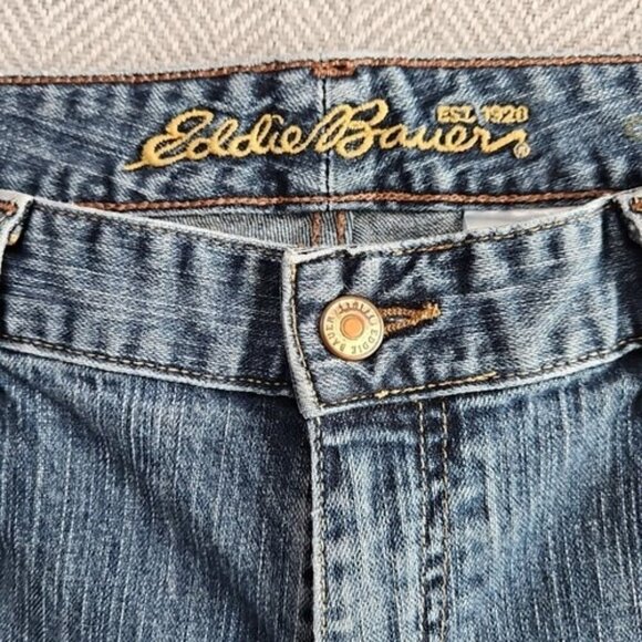 Eddie Bauer Jeans Women's Size 12R (34x30) Med Wash Bootcut Stretch Item# 2871 - Picture 9 of 16